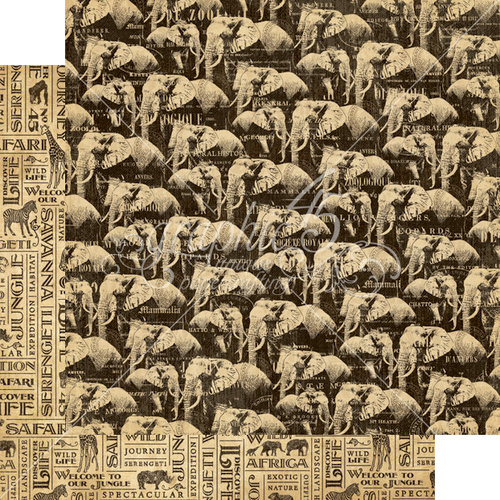 Graphic 45 - Safari Adventure Collection - 12 x 12 Double Sided Paper - Great Migration