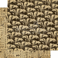 Graphic 45 - Safari Adventure Collection - 12 x 12 Double Sided Paper - Great Migration