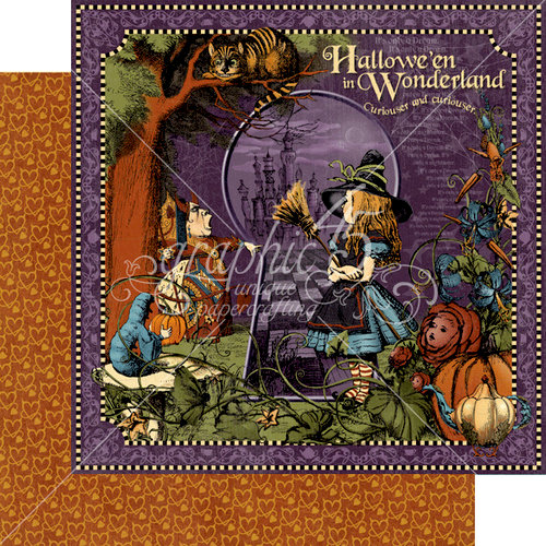 Graphic 45 - Halloween in Wonderland Collection - 12 x 12 Double Sided Paper - Halloween in Wonderland