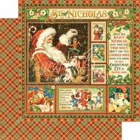 Graphic 45 - St Nicholas Collection - Christmas - 12 x 12 Double Sided Paper - St Nicholas