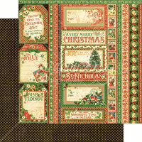 Graphic 45 - St Nicholas Collection - Christmas - 12 x 12 Double Sided Paper - Season's Greetings