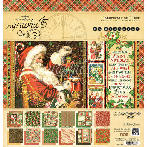 Graphic 45 - St Nicholas Collection - Christmas - 12 x 12 Paper Pad