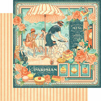 Graphic 45 - Cafe Parisian Collection - 12 x 12 Double Sided Paper - Cafe Parisian