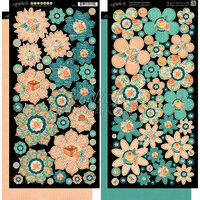 Graphic 45 - Cafe Parisian Collection - Cardstock Flowers