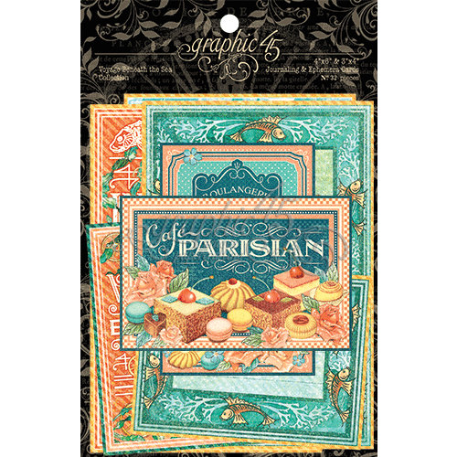 Graphic 45 - Cafe Parisian Collection - Ephemera Cards