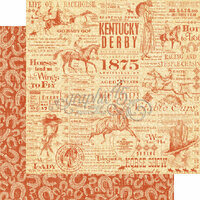 Graphic 45 - Off to the Races Collection - 12 x 12 Double Sided Paper - Triple Crown