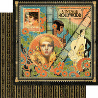 Graphic 45 - Vintage Hollywood Collection - 12 x 12 Double Sided Paper - Vintage Hollywood