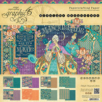 Graphic 45 - Midnight Masquerade Collection - 8 x 8 Paper Pad