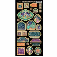 Graphic 45 - Midnight Masquerade Collection - Die Cut Chipboard Tags - One
