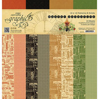 Graphic 45 - Master Detective Collection - 12 x 12 Patterns and Solids Paper Pad