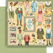 Graphic 45 - Penny's Paper Doll Family Collection - 12 x 12 Double Sided Paper - Forever Friends