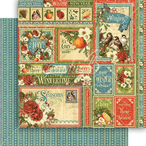 Graphic 45 - Seasons Collection - 12 x 12 Double Sided Paper - Winter Collective