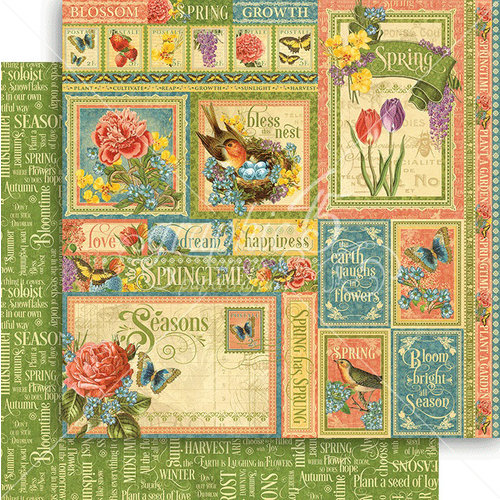 Graphic 45 - Seasons Collection - 12 x 12 Double Sided Paper - Spring Collective