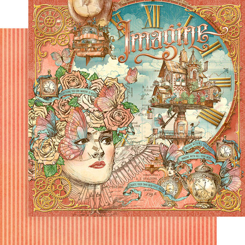 Graphic 45 - Imagine Collection - 12 x 12 Double Sided Paper - Imagine