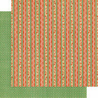 Graphic 45 - Christmas Magic Collection - 12 x 12 Double Sided Paper - Candy Cane Ribbons