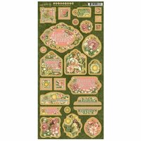 Graphic 45 - Garden Goddess Collection - Die Cut Chipboard Tags