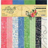 Graphic 45 - Flutter Collection - 12 x 12 Patterns and Solids Paper Pad