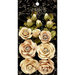 Graphic 45 - Rose Bouquet Collection - Floral Embellishments - Classic Ivory and Natural Linen