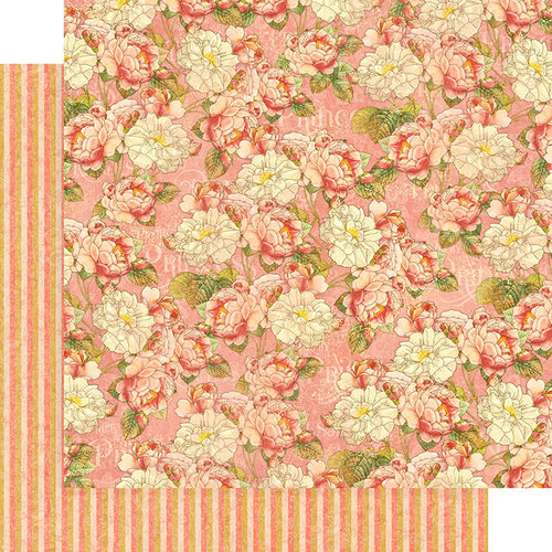 Graphic 45 - Princess Collection - 12 x 12 Double Sided Paper - Roses for Royalty