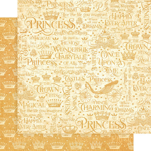 Graphic 45 - Princess Collection - 12 x 12 Double Sided Paper - If the Crown Fits
