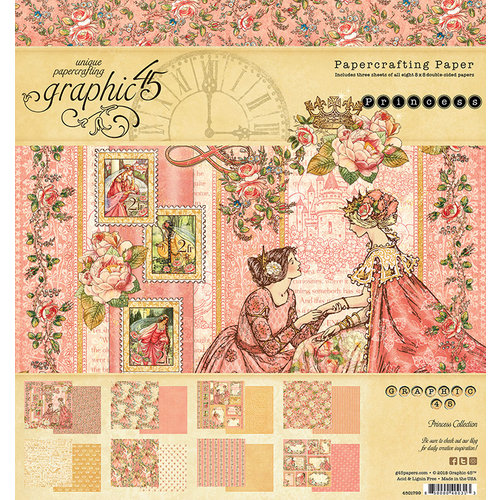 Graphic 45 - Princess Collection - 8 x 8 Paper Pad