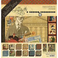 Graphic 45 - A Proper Gentleman Collection - Deluxe Collector's Edition - 12 x 12 Papercrafting Kit