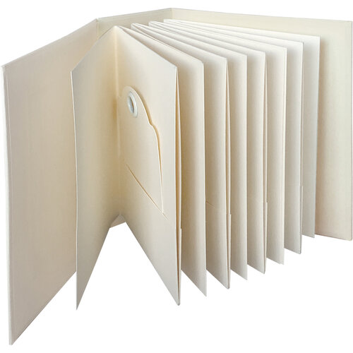 Graphic 45 - Staples Embellishments Collection - ATC Rectangle Tag and Pocket Album - Ivory