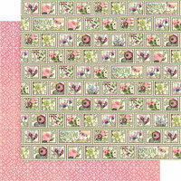 Graphic 45 - Bloom Collection - 12 x 12 Double Sided Paper - Petal Postage
