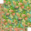 Graphic 45 - Lost In Paradise Collection - 12 x 12 Double Sided Paper - Flamingo Lagoon
