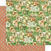Graphic 45 - Christmas - Joy to the World Collection - 12 x 12 Double Sided Paper - Angels Sing