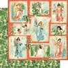 Graphic 45 - Christmas - Joy to the World Collection - 12 x 12 Double Sided Paper - Radiant Beams