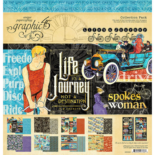 Graphic 45 - Life's A Journey Collection - 12 x 12 Collection Pack