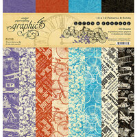 Graphic 45 - Life's A Journey Collection - 12 x 12 Patterns and Solids Paper Pad