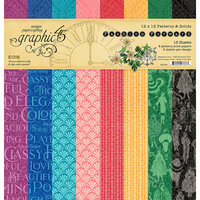 Graphic 45 - Fashion Forward Collection - 12 x 12 Patterns and Solids Paper Pad