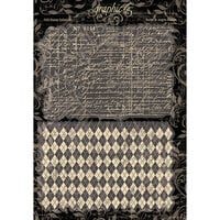 Graphic 45 - Staples Embellishments Collection - Clear Photopolymer Stamps - Script and Argyle