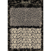 Graphic 45 - Staples Embellishments Collection - Clear Photopolymer Stamps - Floral Background