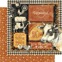 Graphic 45 - Farmhouse Collection - 12 x 12 Double Sided Paper - Farmhouse