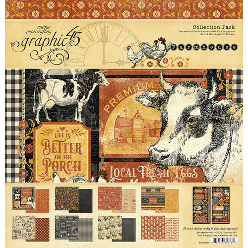 Graphic 45 - Farmhouse Collection - 12 x 12 Collection Pack