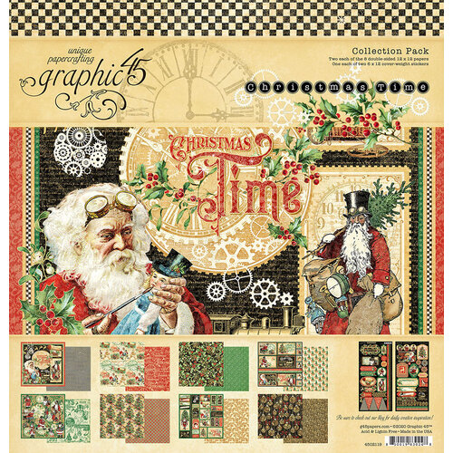 Graphic 45 - Christmas Time Collection - 12 x 12 Collection Pack