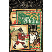 Graphic 45 - Christmas Time Collection - Ephemera and Journaling Cards