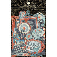 Graphic 45 - Catch Of The Day Collection - Ephemera - Die Cut Assortment