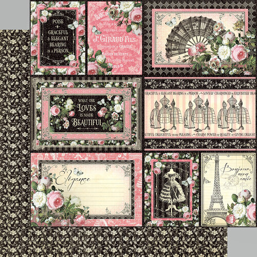 Graphic 45 - Elegance Collection - 12 x 12 Double Sided Paper - Irresistible