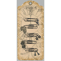Graphic 45 - Staples Embellishments Collection - Metal Paper Clips and Charms