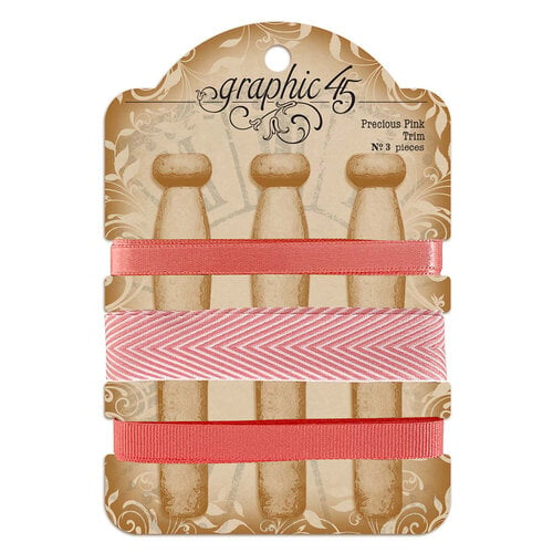 Graphic 45 - Staples Embellishments Collection - Precious Pink Trim