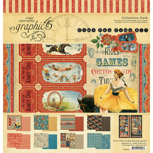 Graphic 45 - Come One, Come All! Collection - 12 x 12 Collection Pack