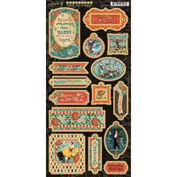 Graphic 45 - Come One, Come All! Collection - Chipboard Embellishments