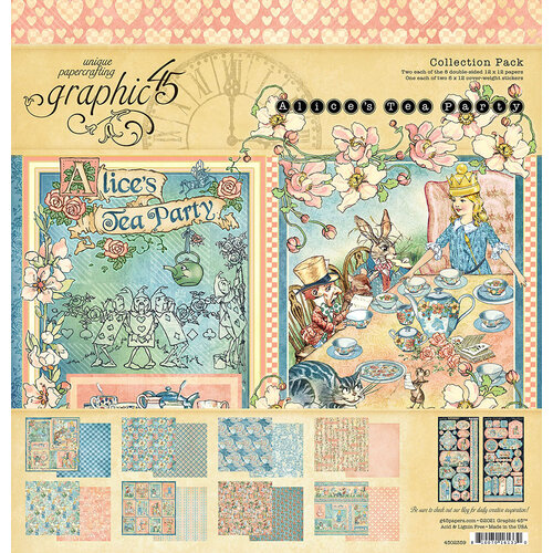 Graphic 45 - Alice's Tea Party Collection - 12 x 12 Collection Pack