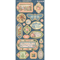 Graphic 45 - Cottage Life Collection - Chipboard Embellishments