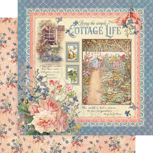 Graphic 45 - Cottage Life Collection - 12 x 12 Double Sided Paper - Cottage Life