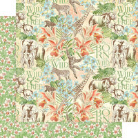 Graphic 45 - Wild and Free Collection - 12 x 12 Double Sided Paper - Mighty Menagerie